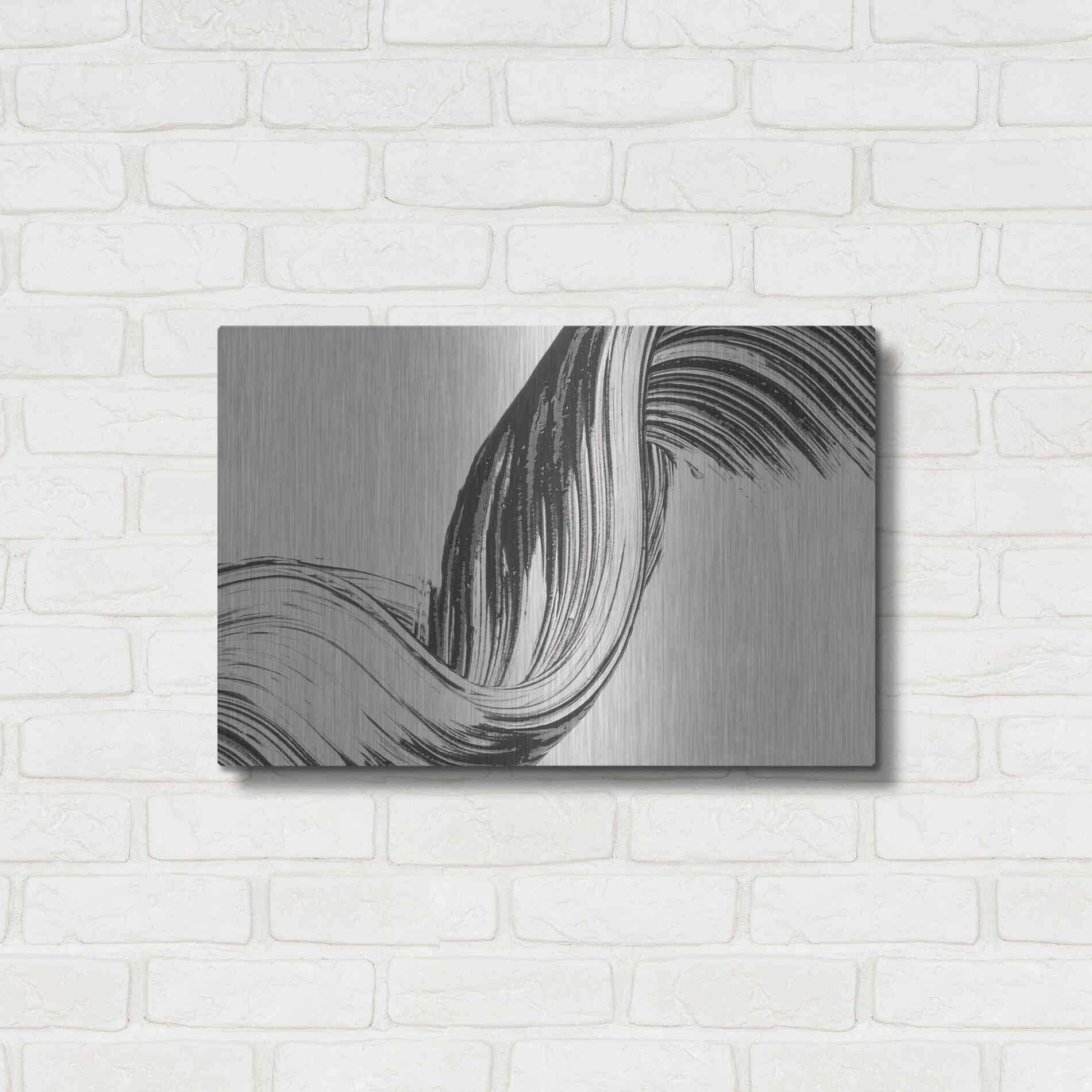 Luxe Metal Art 'Brushed 2' by Design Fabrikken, Metal Wall Art,24x16