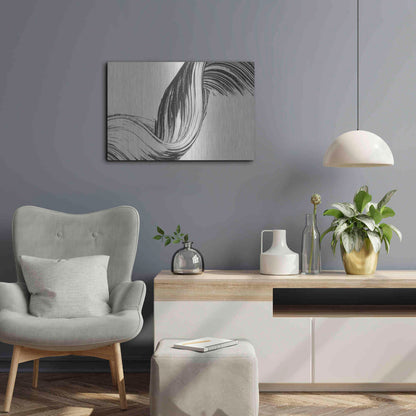 Luxe Metal Art 'Brushed 2' by Design Fabrikken, Metal Wall Art,24x16