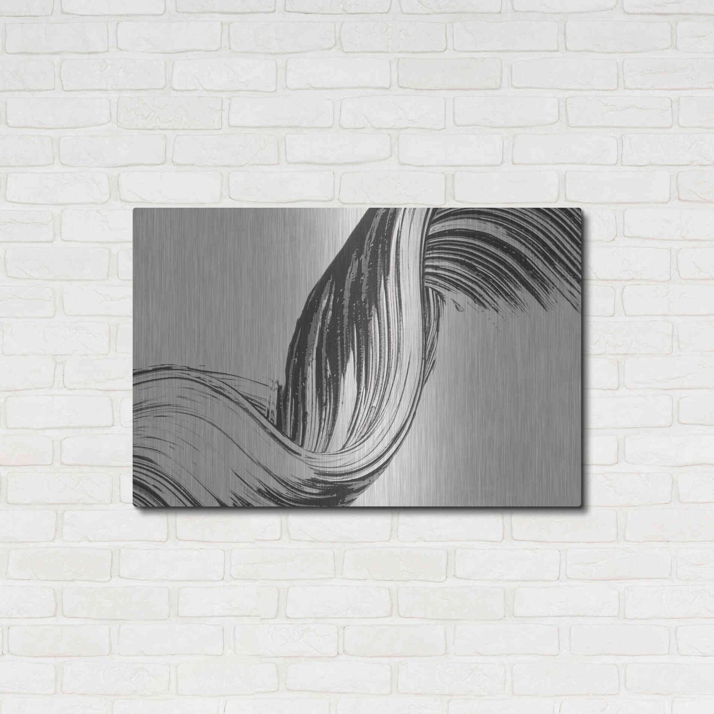 Luxe Metal Art 'Brushed 2' by Design Fabrikken, Metal Wall Art,36x24