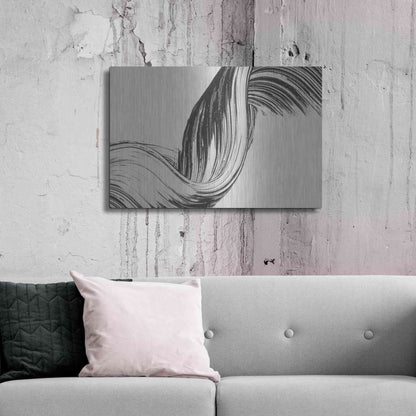 Luxe Metal Art 'Brushed 2' by Design Fabrikken, Metal Wall Art,36x24