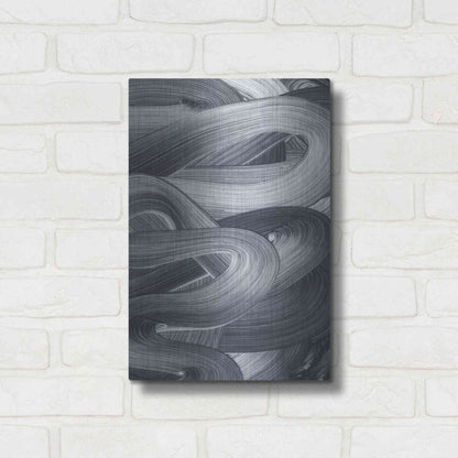 Luxe Metal Art 'Brushed 4' by Design Fabrikken, Metal Wall Art,12x16