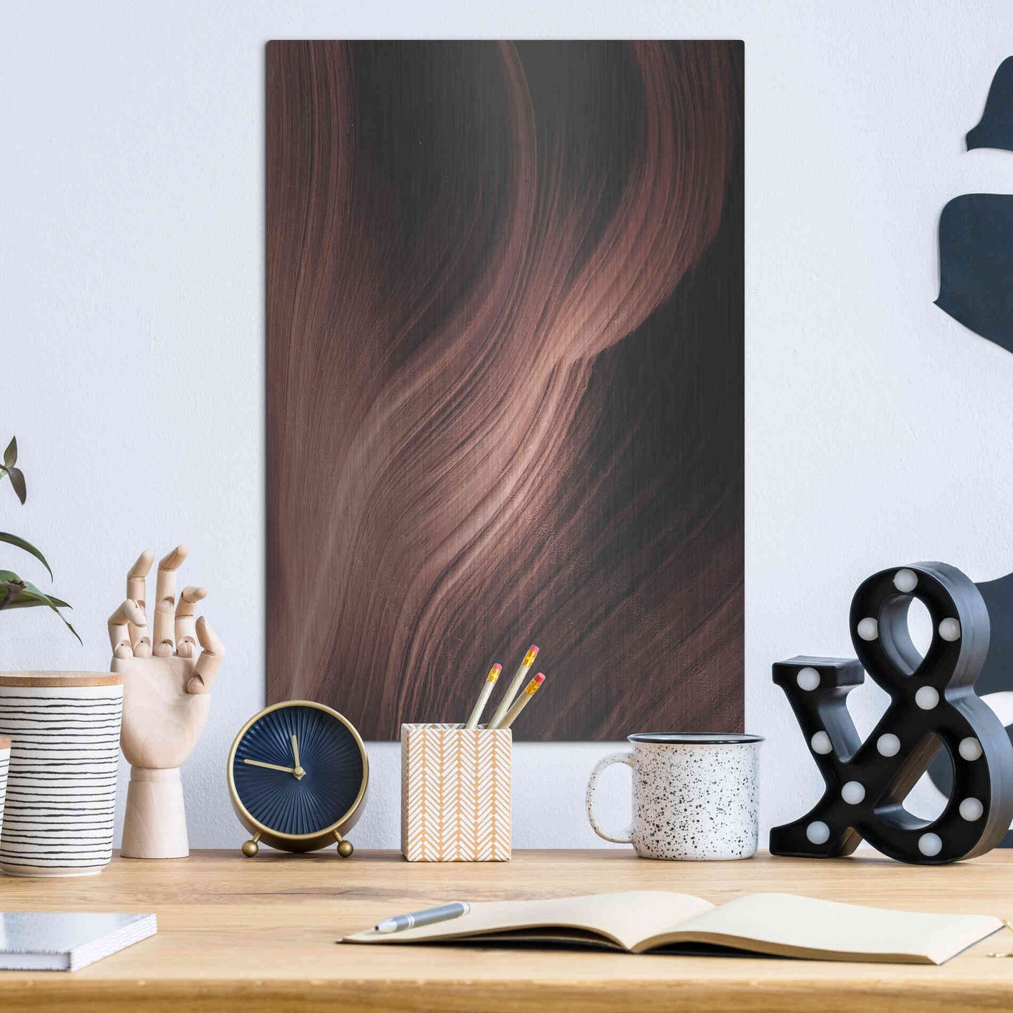 Luxe Metal Art 'Cave 1' by Design Fabrikken, Metal Wall Art,12x16