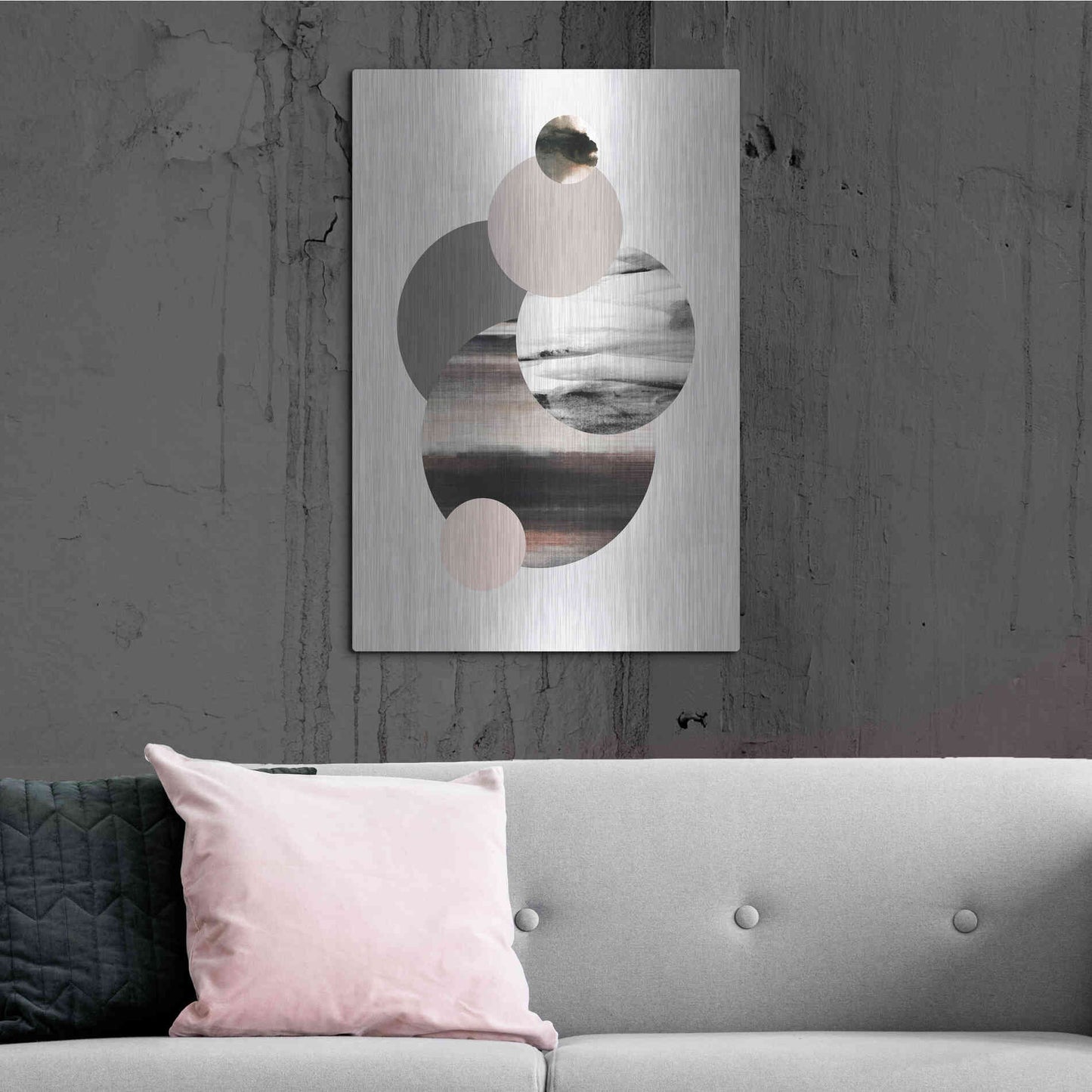 Luxe Metal Art 'Circles 1' by Design Fabrikken, Metal Wall Art,24x36
