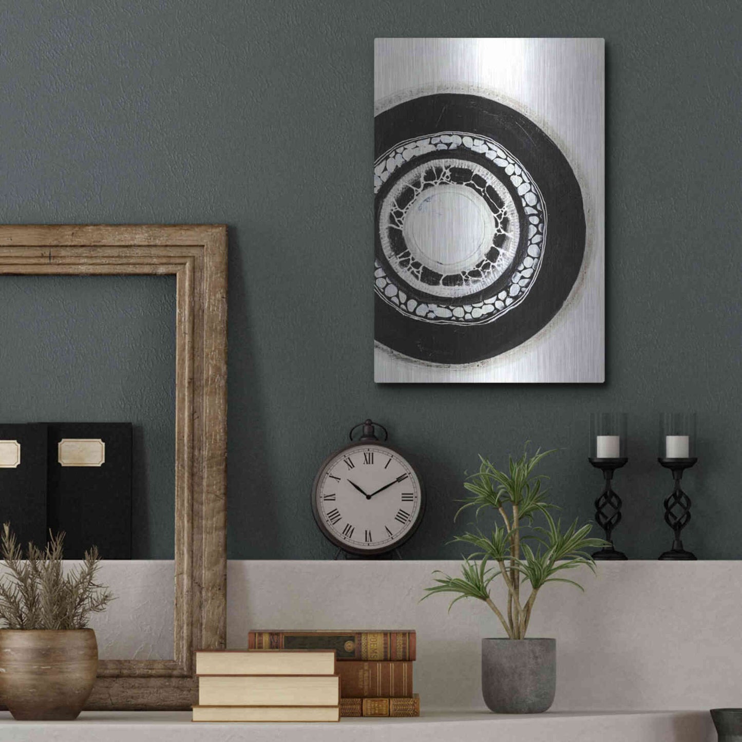 Luxe Metal Art 'Circuli 1' by Design Fabrikken, Metal Wall Art,12x16
