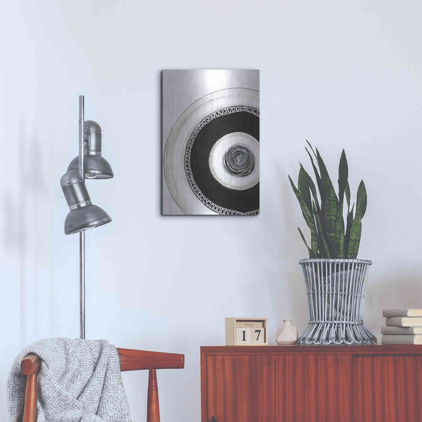 Luxe Metal Art 'Circuli 2' by Design Fabrikken, Metal Wall Art,16x24