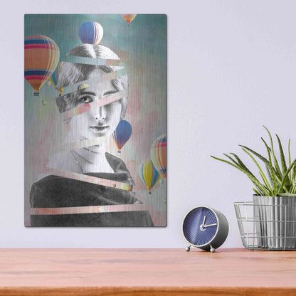 Luxe Metal Art 'Cleo De Merode Baloons' by Design Fabrikken, Metal Wall Art,12x16