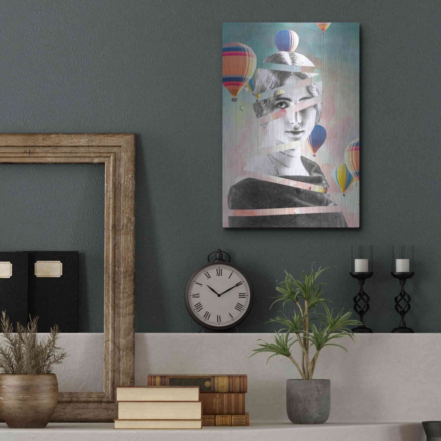 Luxe Metal Art 'Cleo De Merode Baloons' by Design Fabrikken, Metal Wall Art,12x16