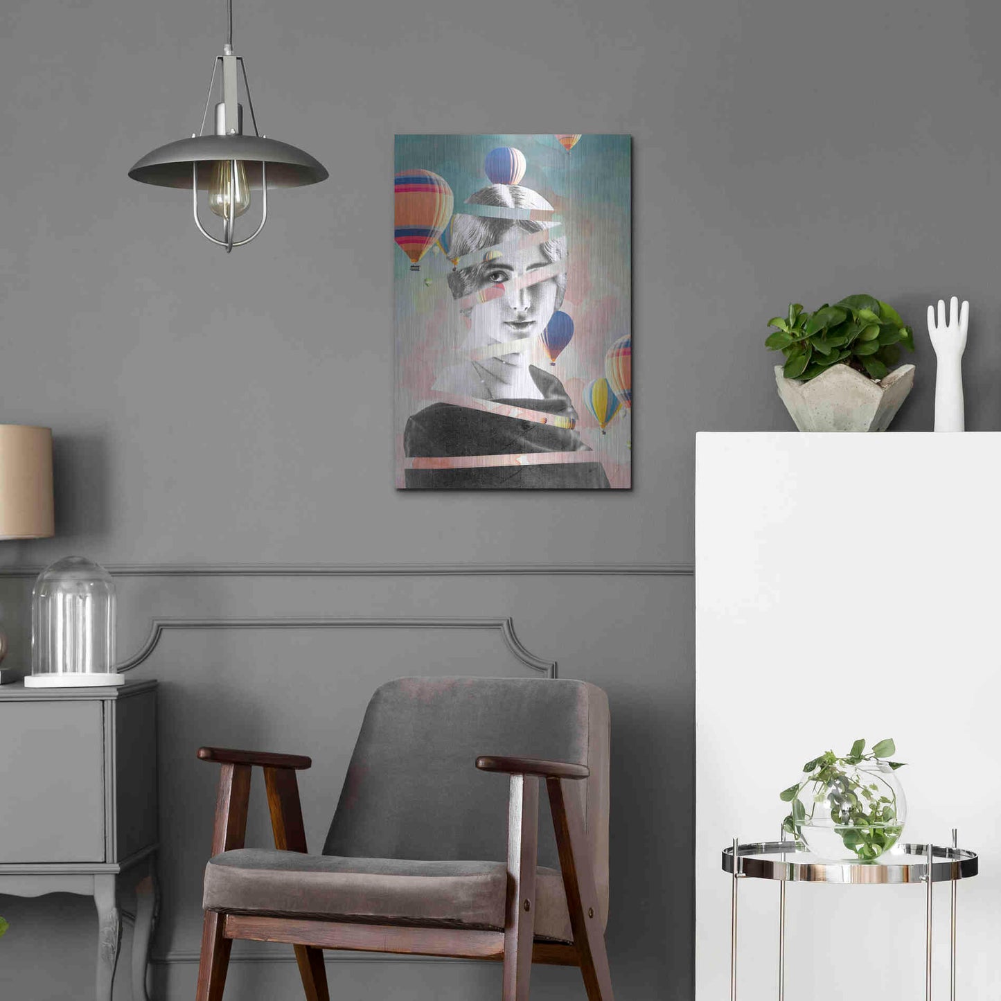 Luxe Metal Art 'Cleo De Merode Baloons' by Design Fabrikken, Metal Wall Art,16x24