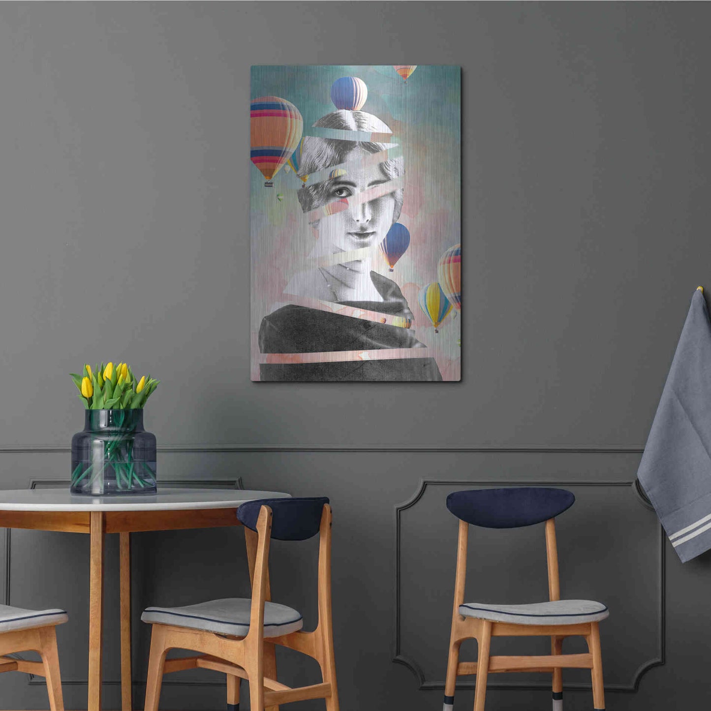 Luxe Metal Art 'Cleo De Merode Baloons' by Design Fabrikken, Metal Wall Art,24x36