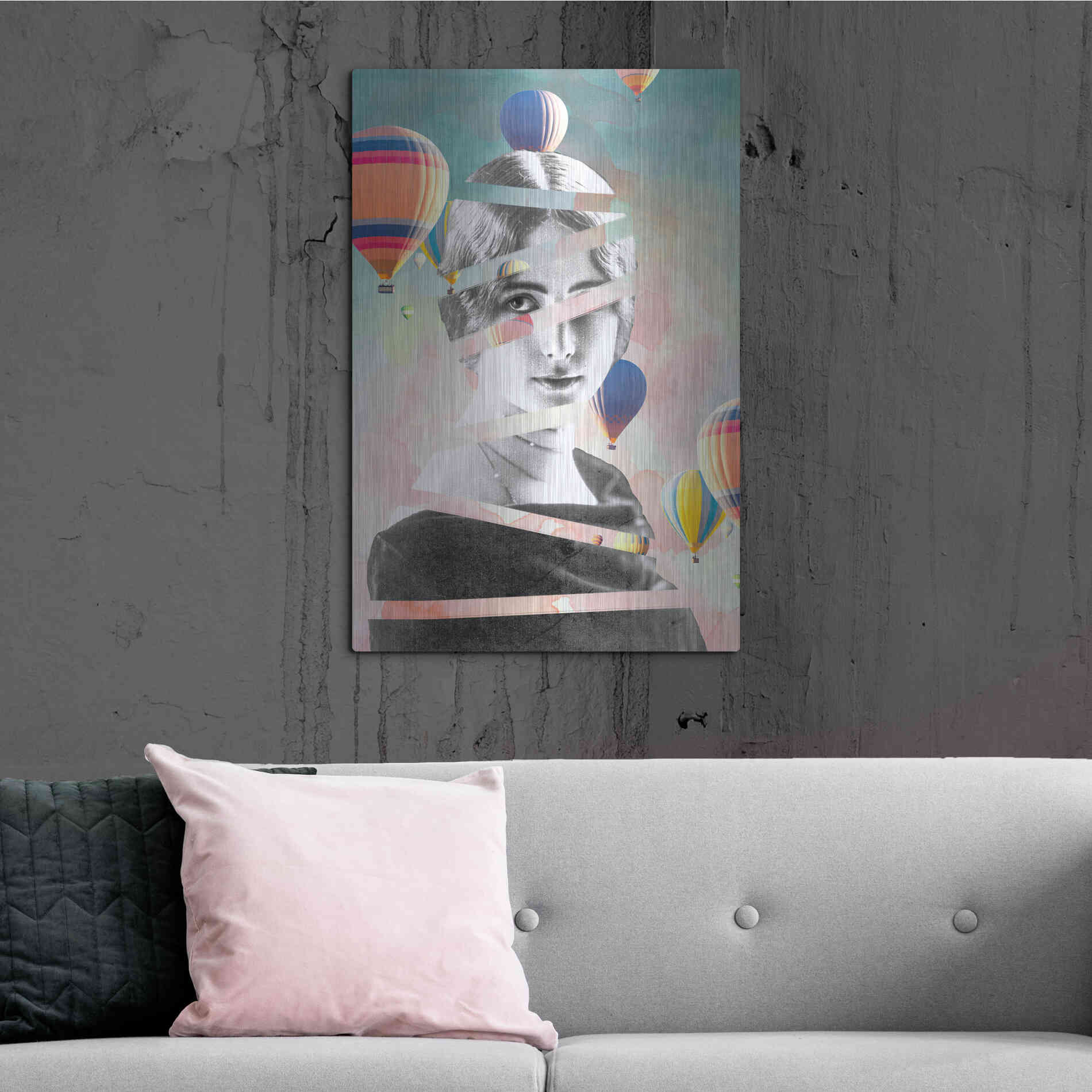 Luxe Metal Art 'Cleo De Merode Baloons' by Design Fabrikken, Metal Wall Art,24x36