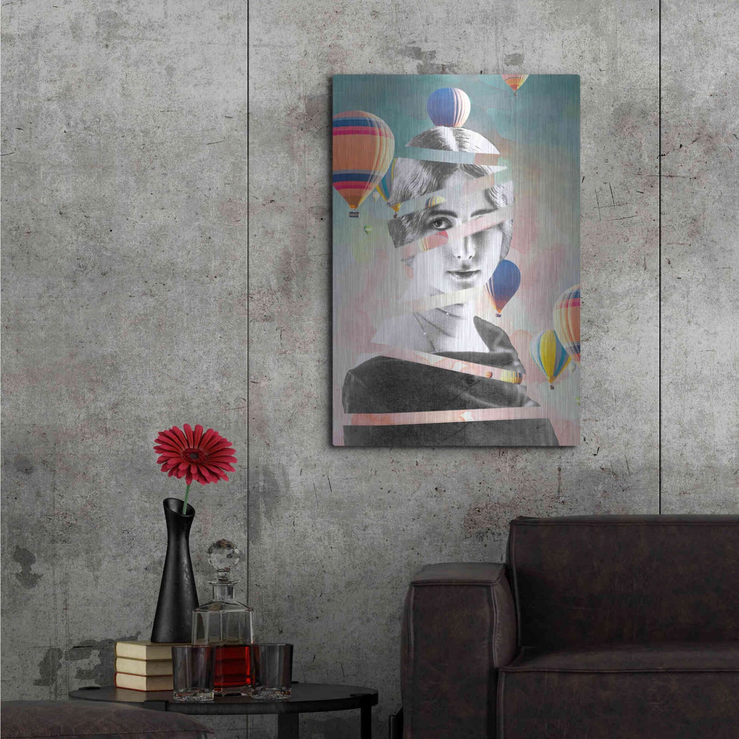 Luxe Metal Art 'Cleo De Merode Baloons' by Design Fabrikken, Metal Wall Art,24x36