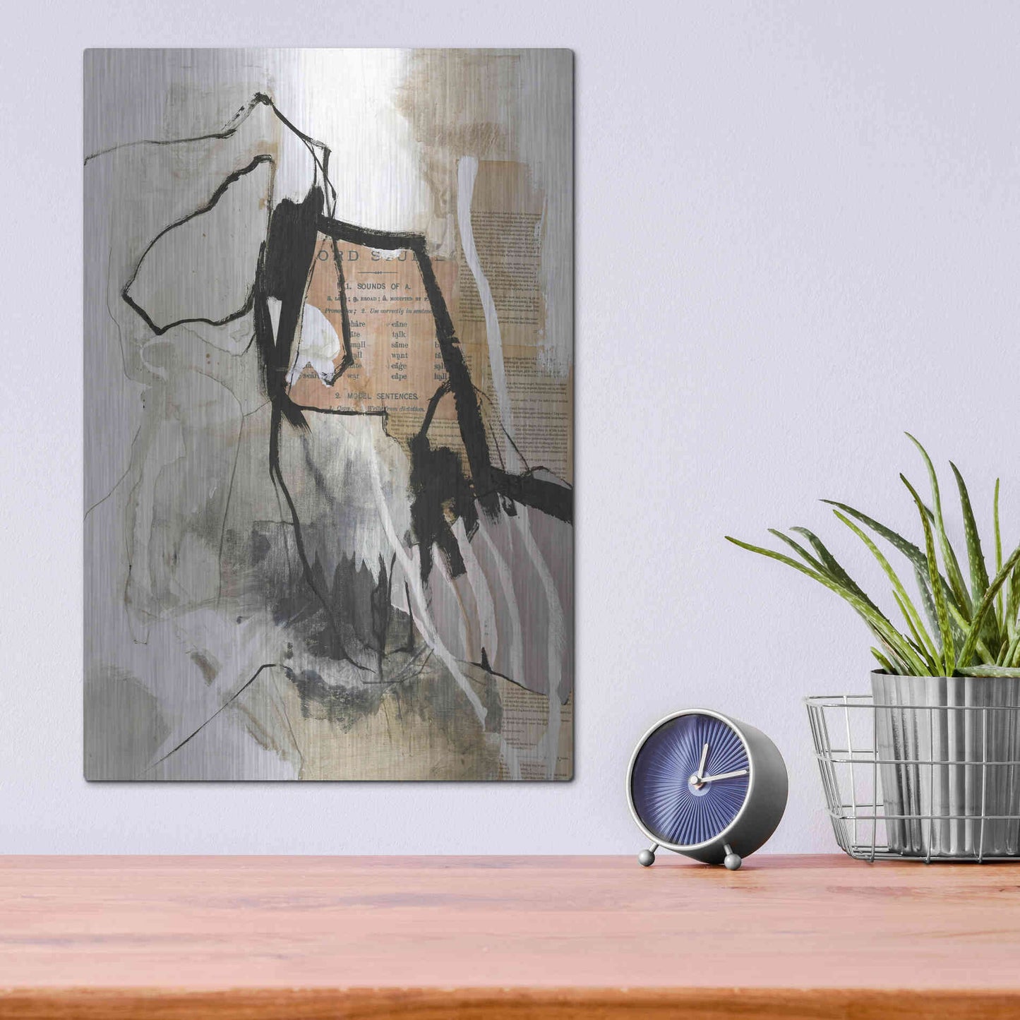 Luxe Metal Art 'Clipping' by Design Fabrikken, Metal Wall Art,12x16