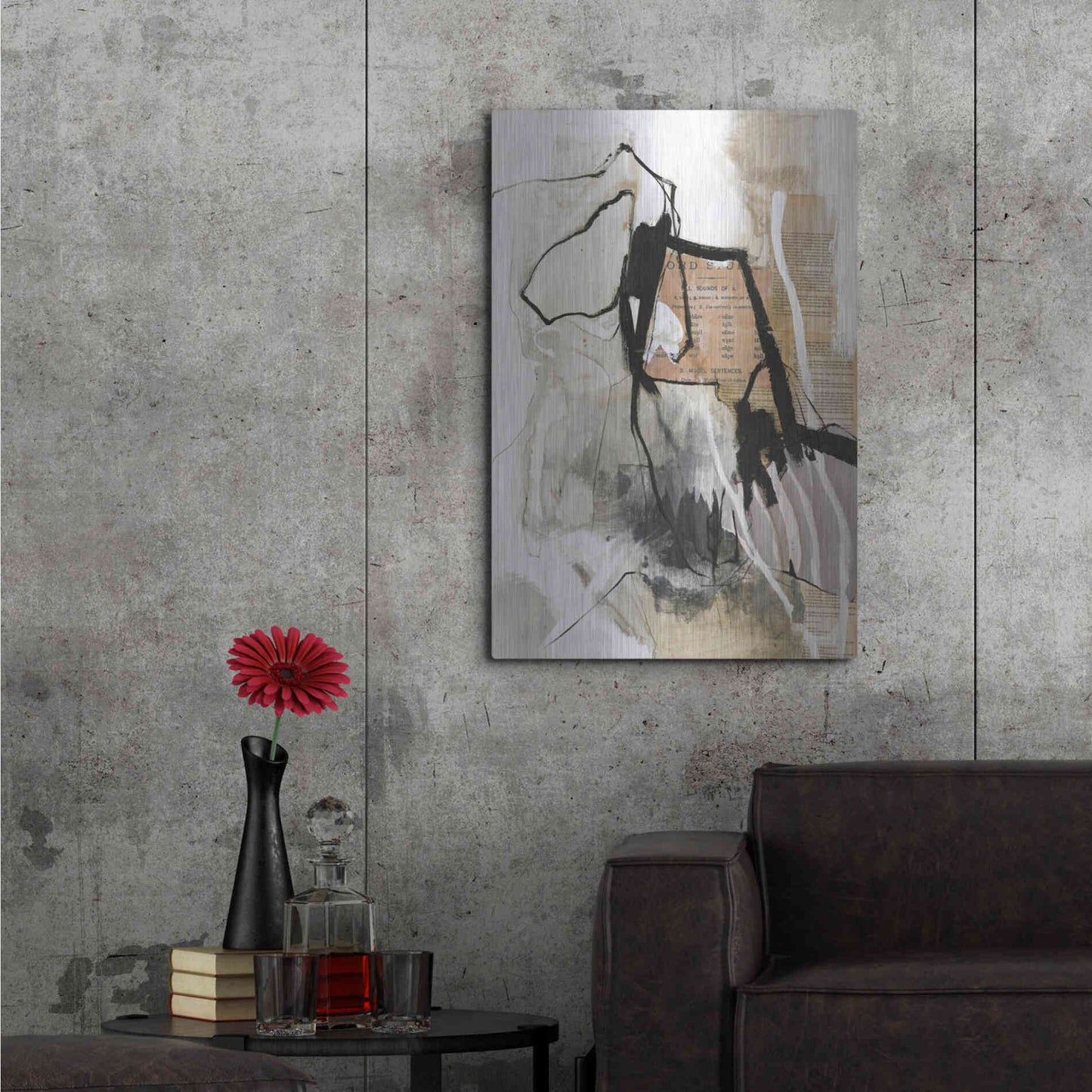 Luxe Metal Art 'Clipping' by Design Fabrikken, Metal Wall Art,24x36