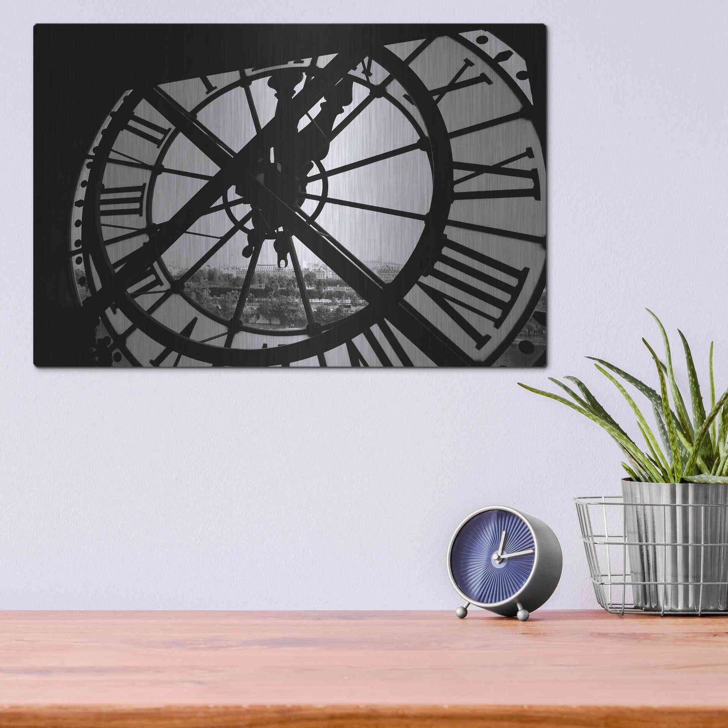 Luxe Metal Art 'Clock Tower' by Design Fabrikken, Metal Wall Art,16x12