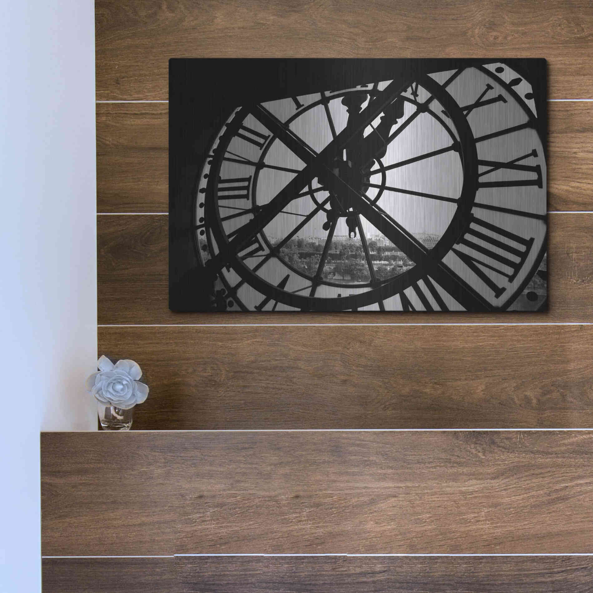 Luxe Metal Art 'Clock Tower' by Design Fabrikken, Metal Wall Art,16x12