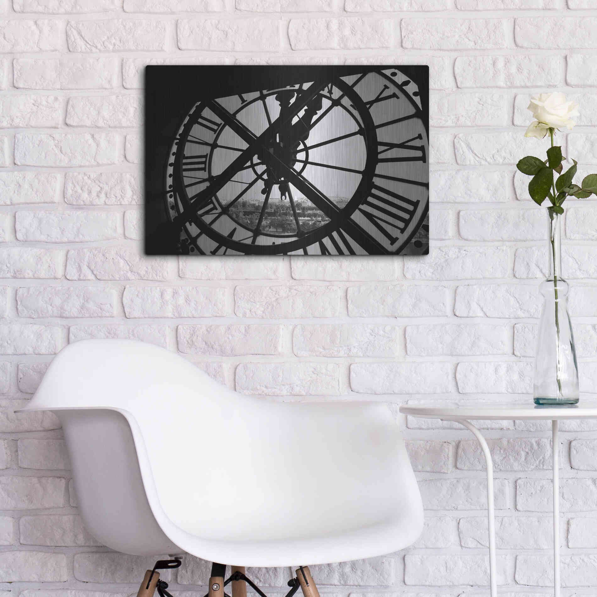 Luxe Metal Art 'Clock Tower' by Design Fabrikken, Metal Wall Art,24x16