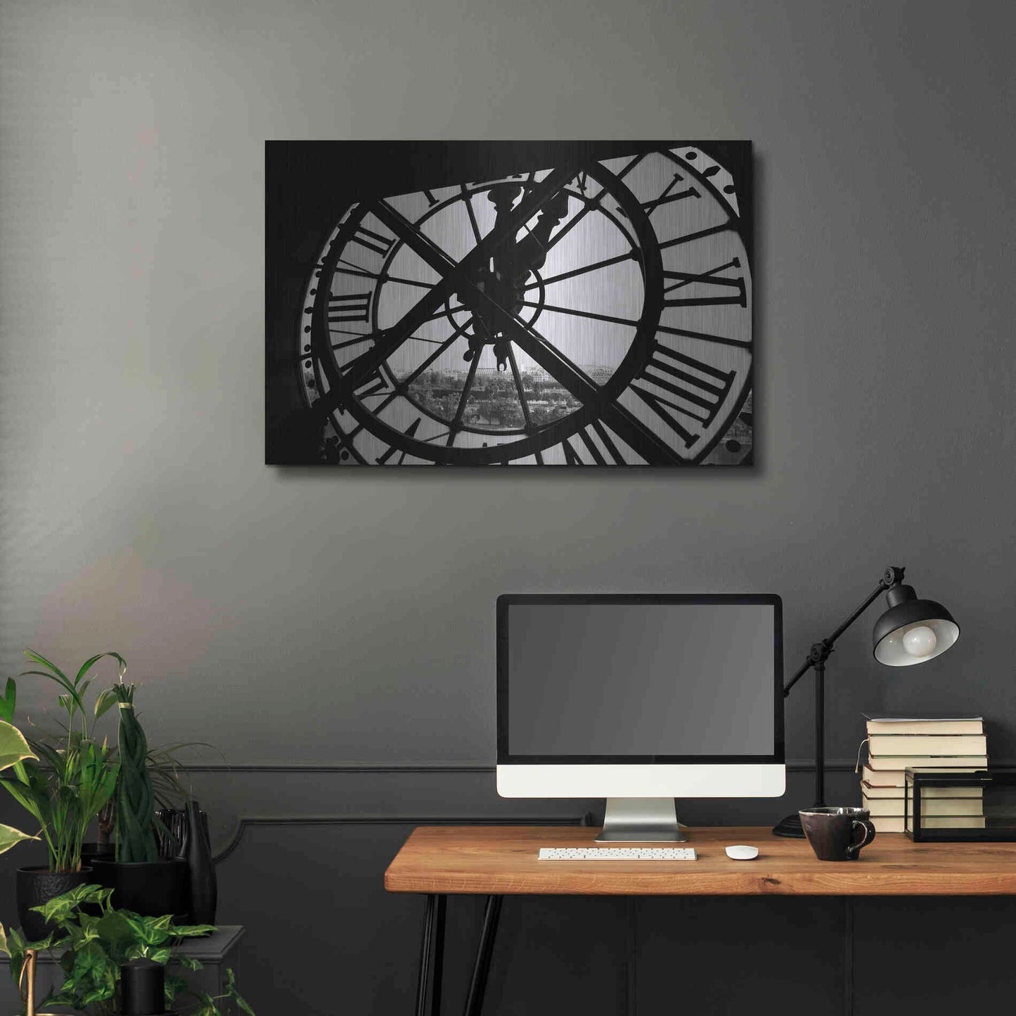 Luxe Metal Art 'Clock Tower' by Design Fabrikken, Metal Wall Art,36x24