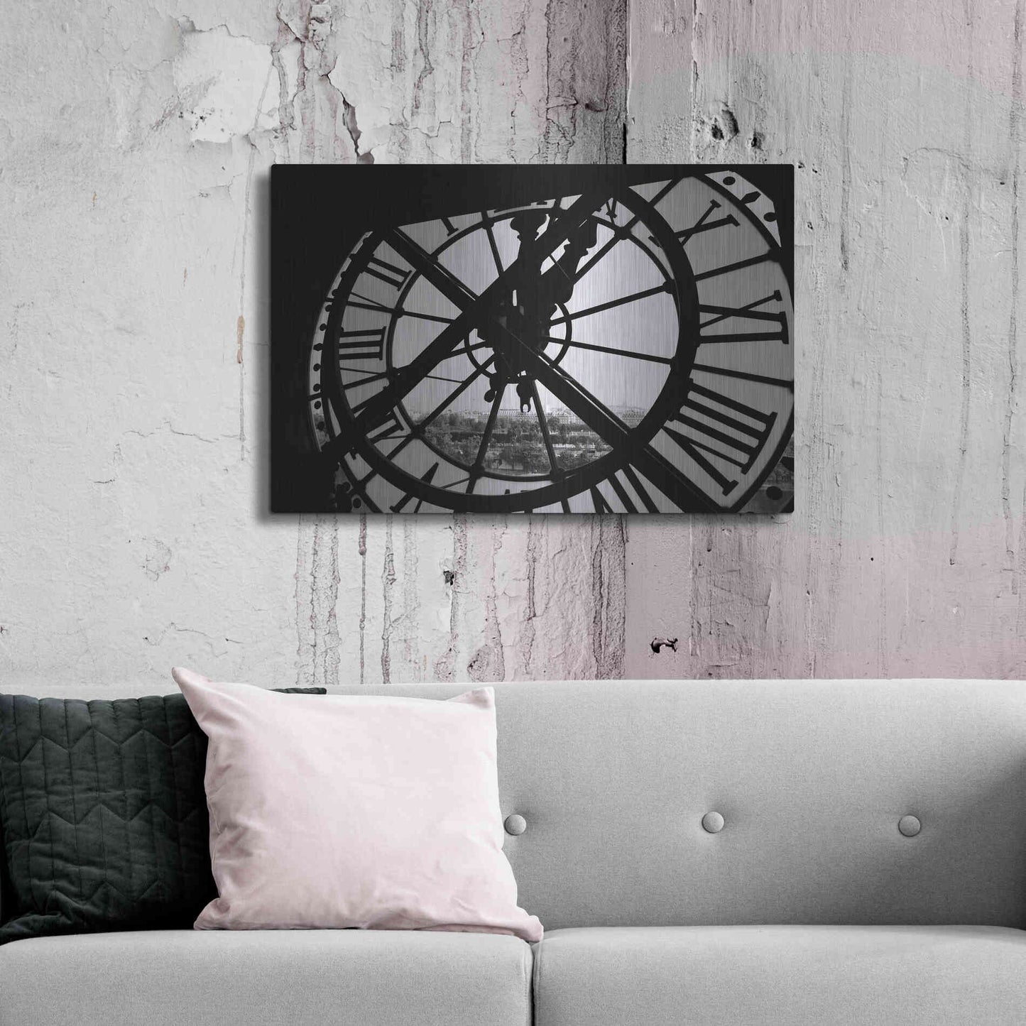 Luxe Metal Art 'Clock Tower' by Design Fabrikken, Metal Wall Art,36x24