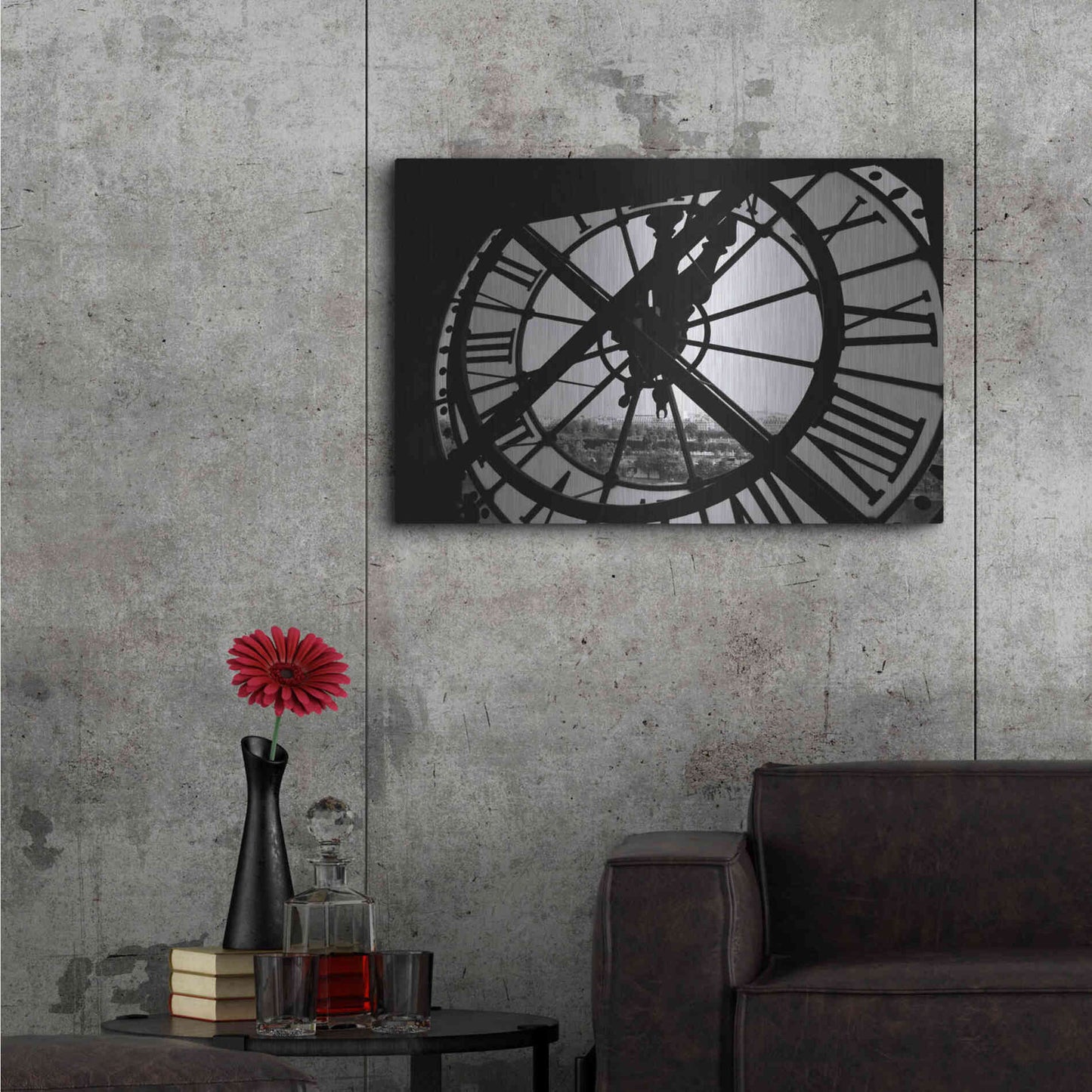 Luxe Metal Art 'Clock Tower' by Design Fabrikken, Metal Wall Art,36x24