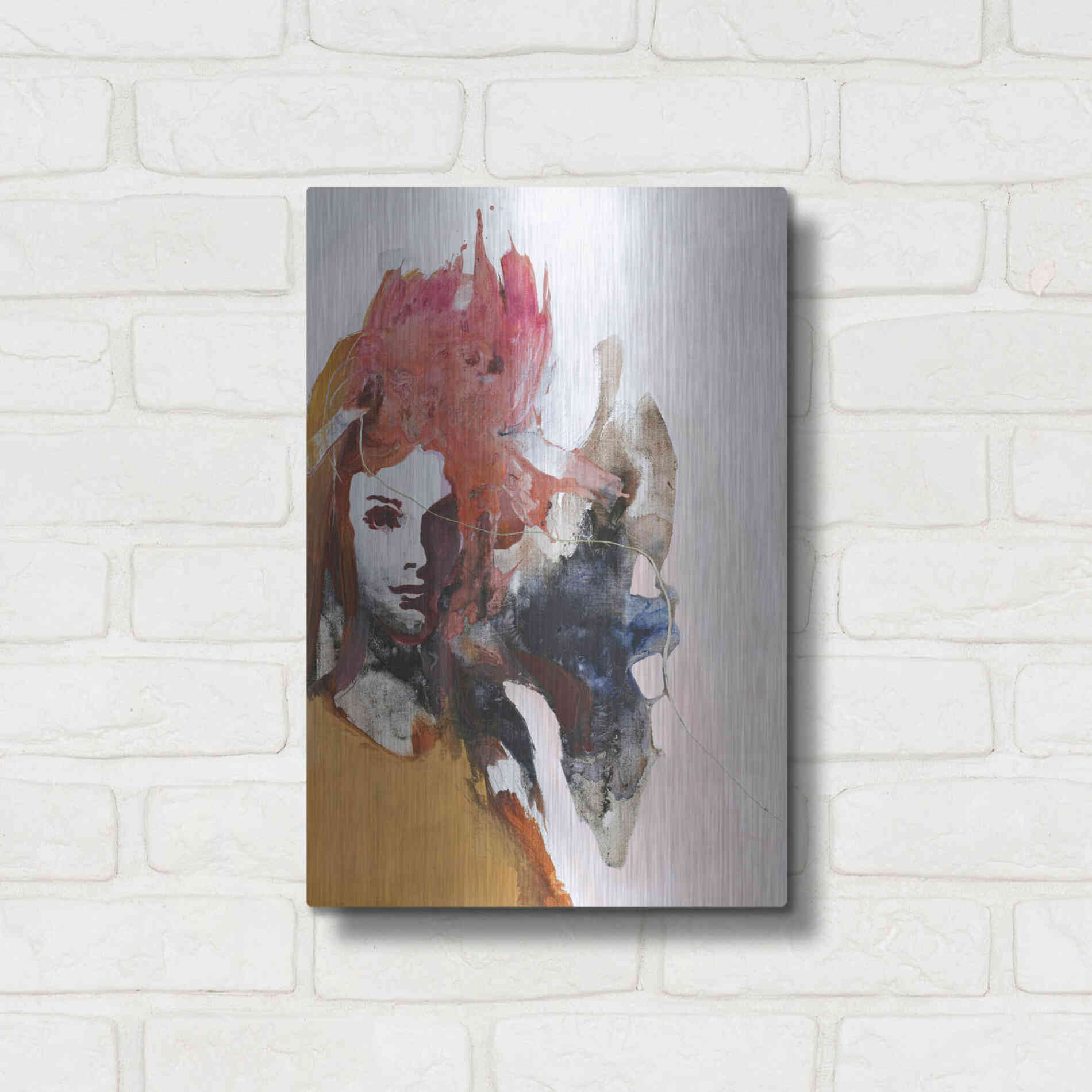 Luxe Metal Art 'Colorful Life 2' by Design Fabrikken, Metal Wall Art,12x16