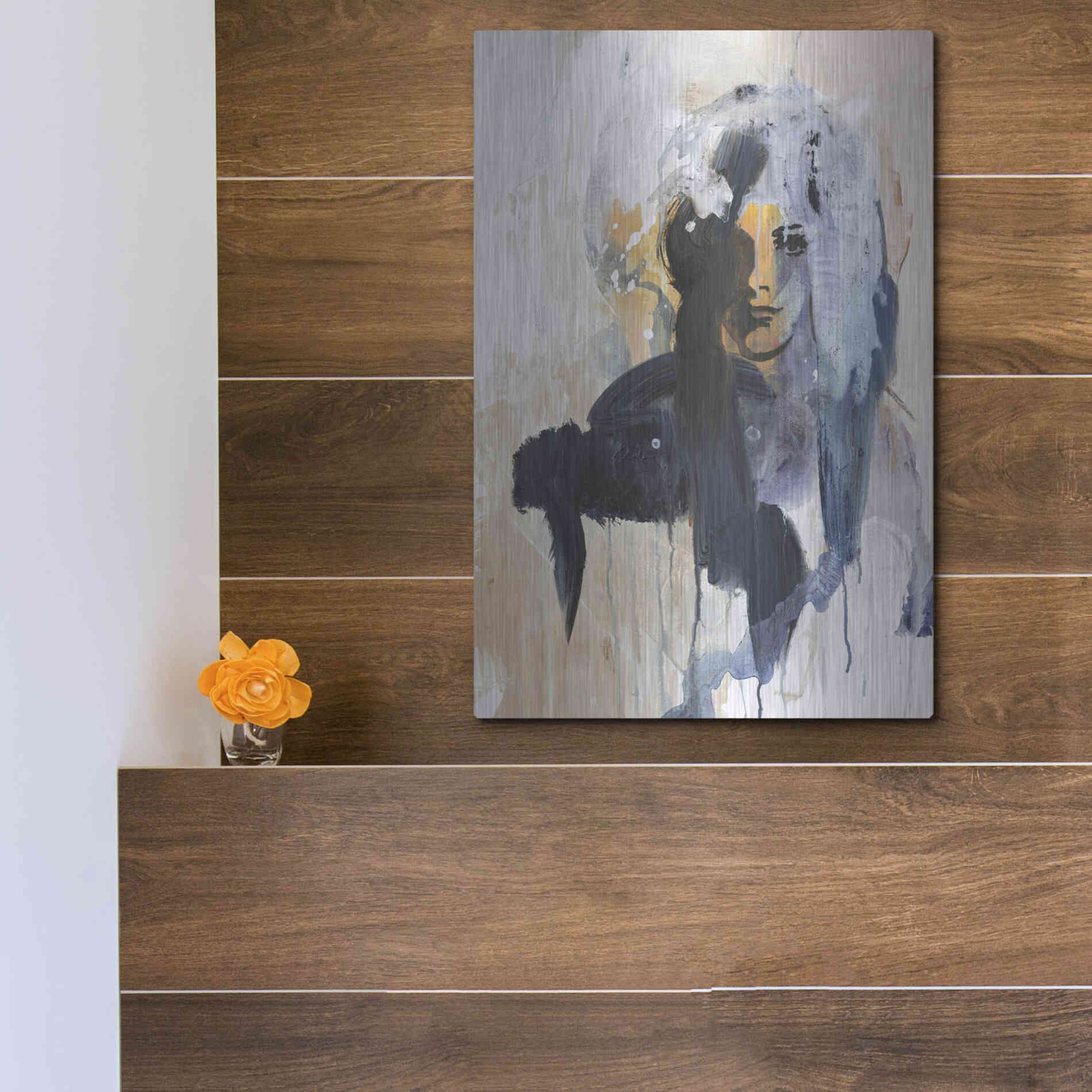 Luxe Metal Art 'Colorful Life 4' by Design Fabrikken, Metal Wall Art,12x16