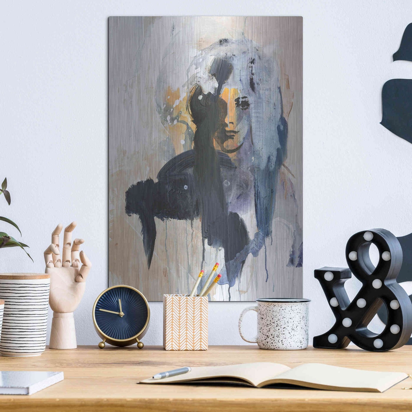 Luxe Metal Art 'Colorful Life 4' by Design Fabrikken, Metal Wall Art,12x16