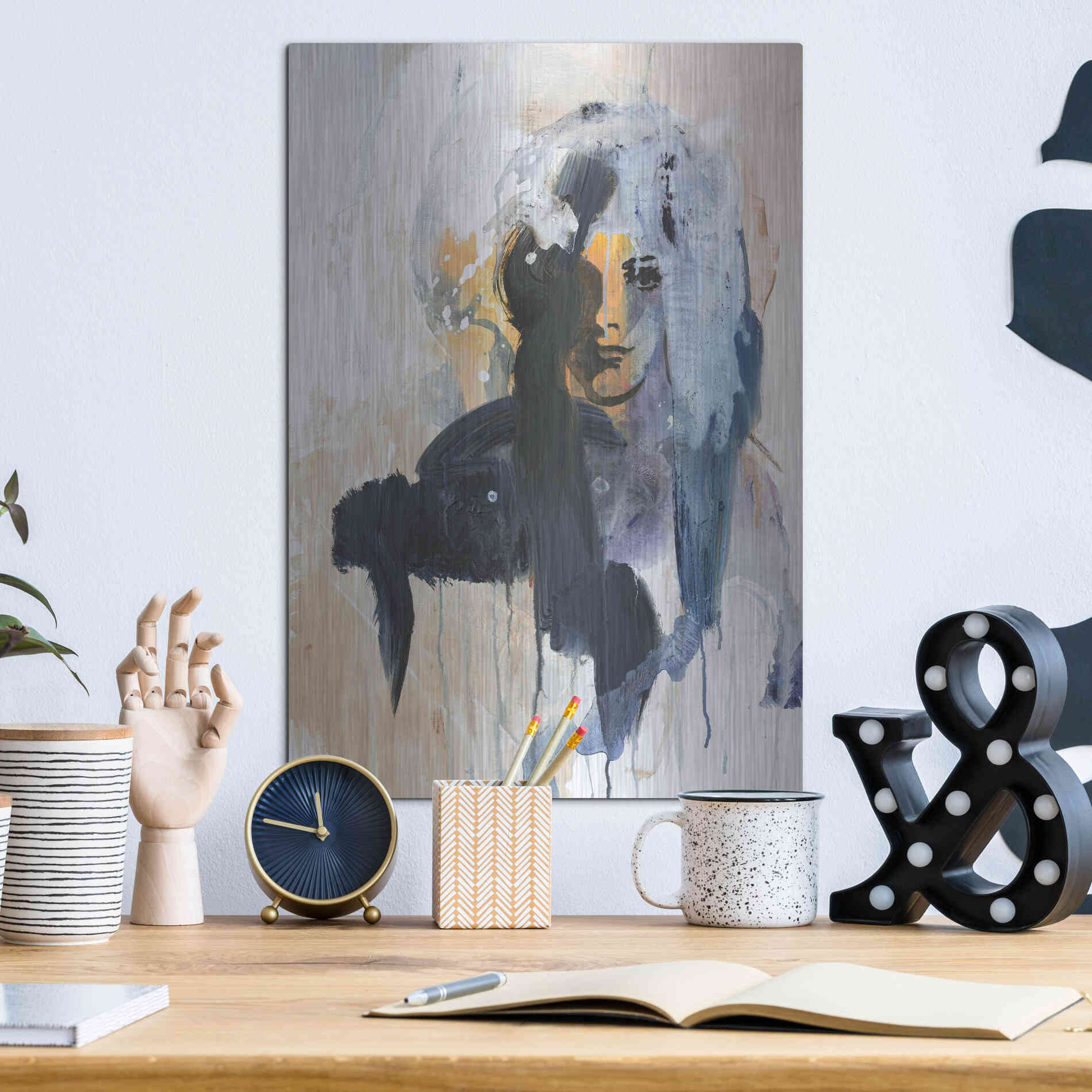 Luxe Metal Art 'Colorful Life 4' by Design Fabrikken, Metal Wall Art,12x16