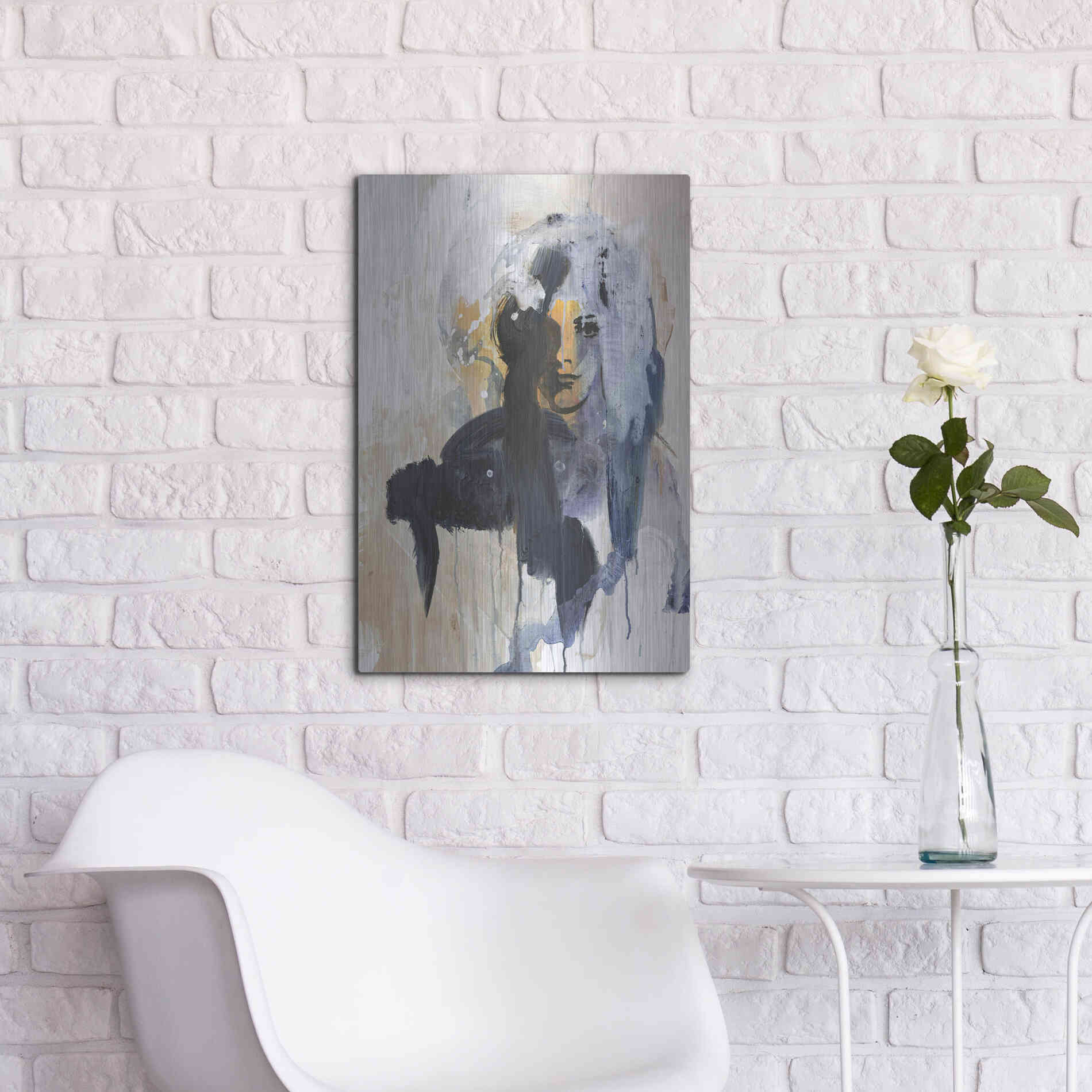 Luxe Metal Art 'Colorful Life 4' by Design Fabrikken, Metal Wall Art,16x24