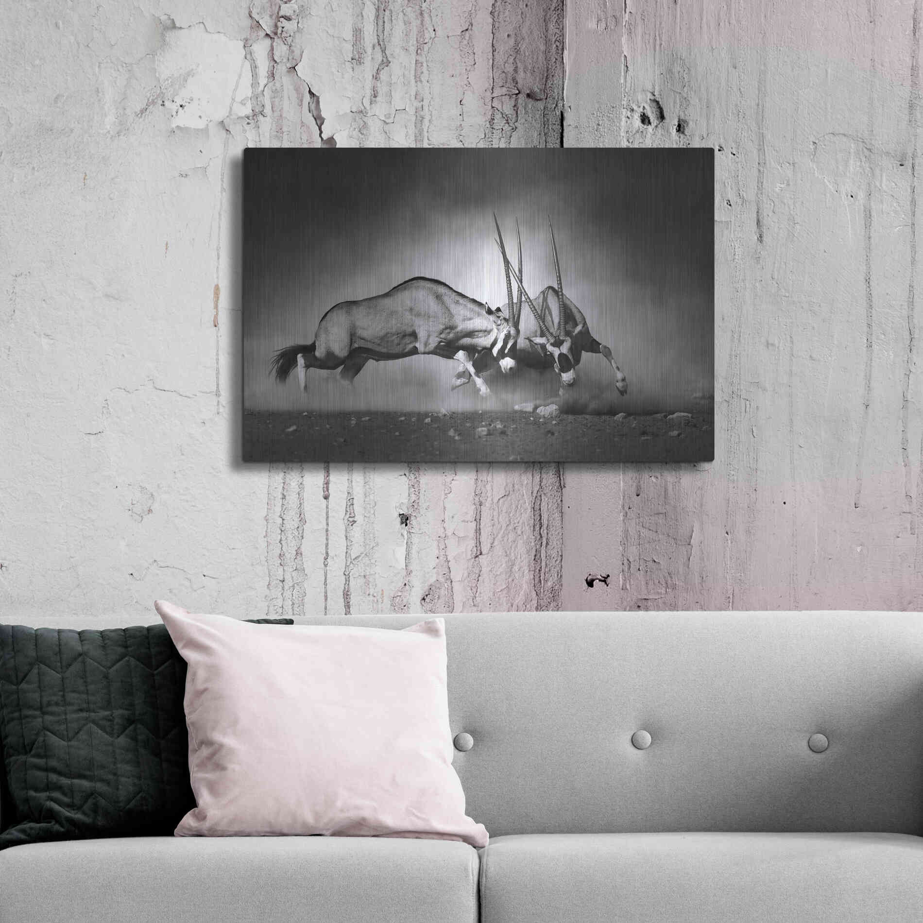 Luxe Metal Art 'Combat' by Design Fabrikken, Metal Wall Art,36x24