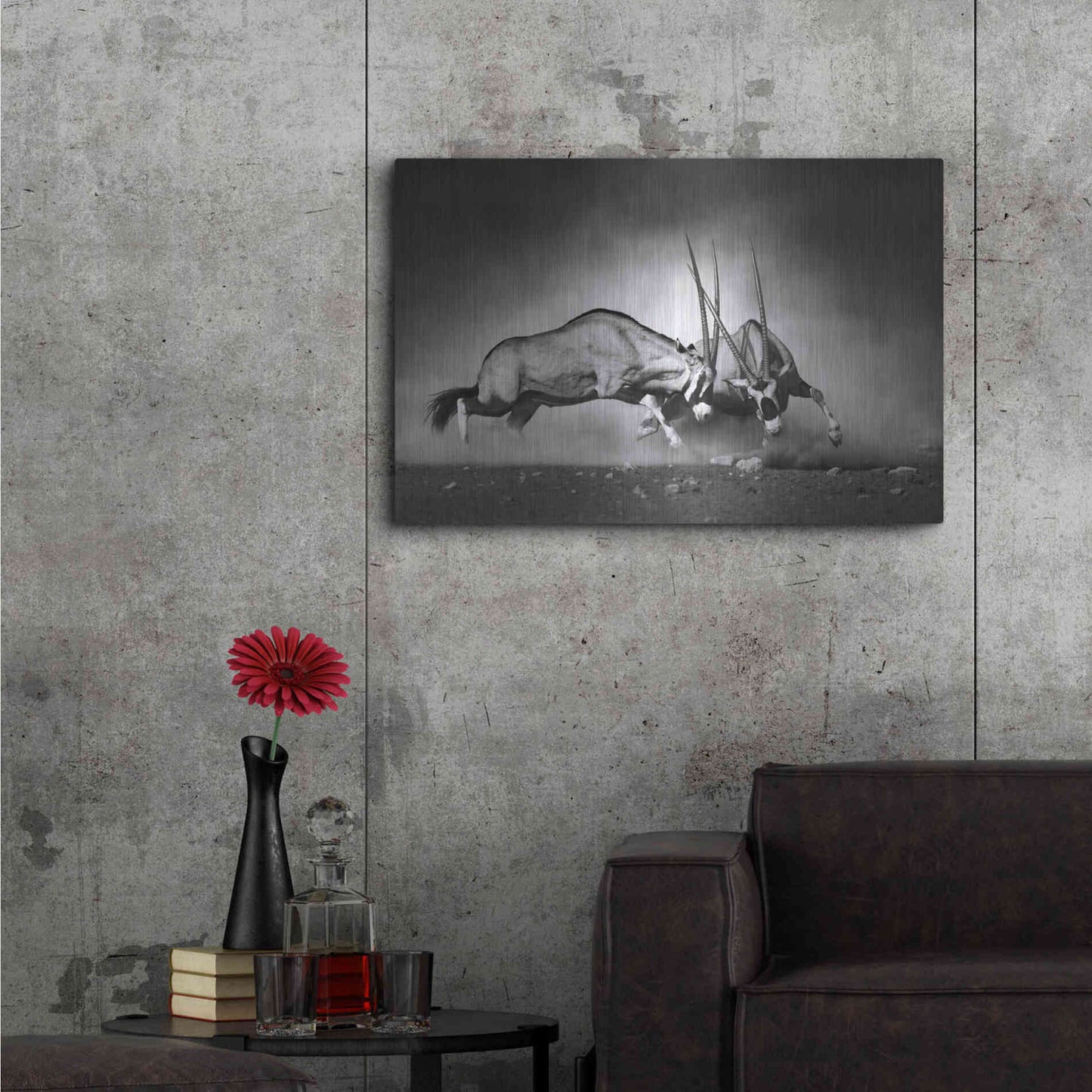 Luxe Metal Art 'Combat' by Design Fabrikken, Metal Wall Art,36x24