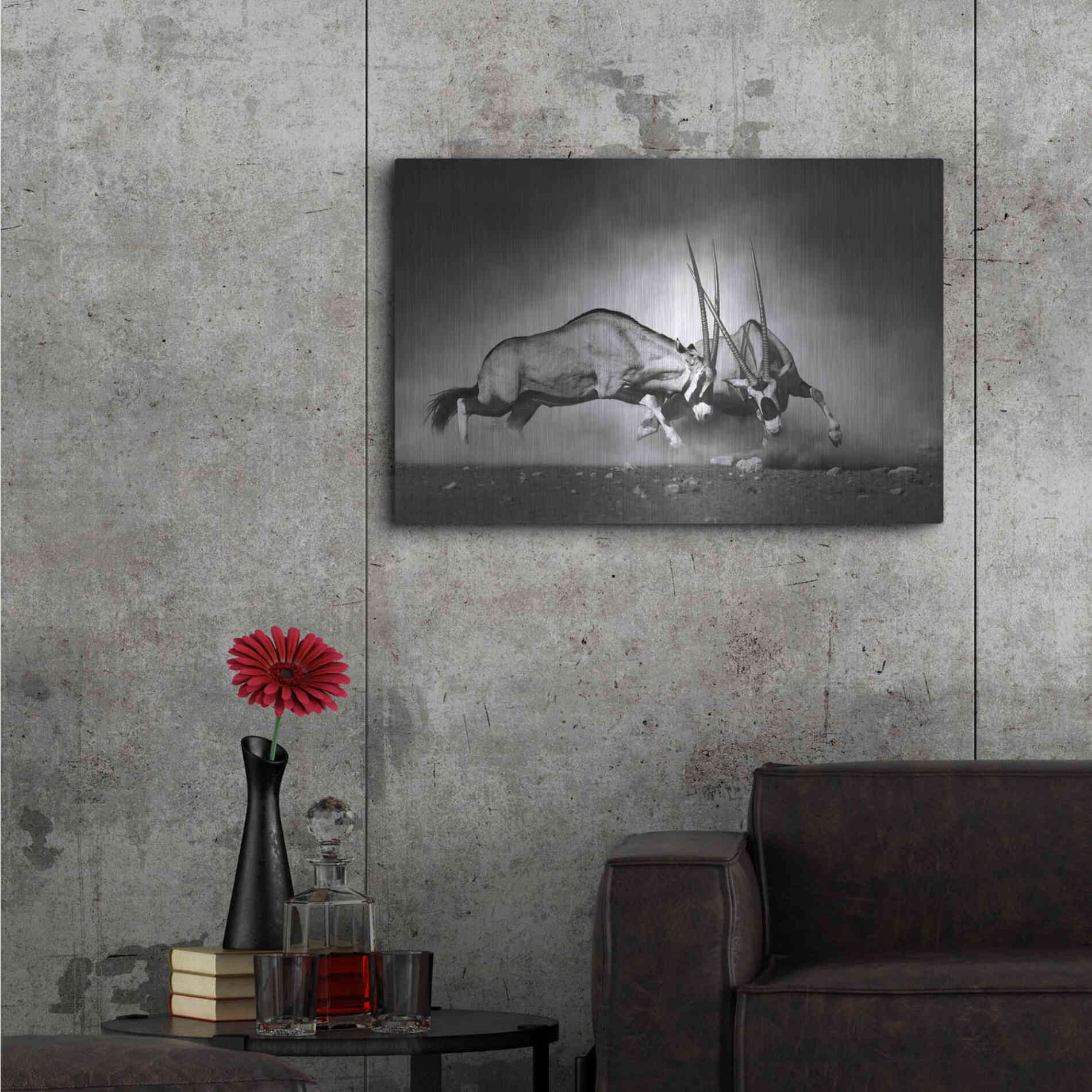 Luxe Metal Art 'Combat' by Design Fabrikken, Metal Wall Art,36x24