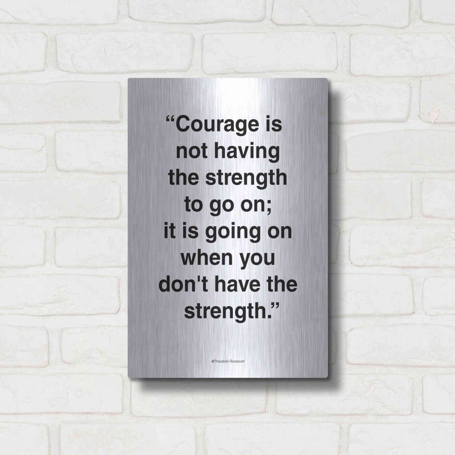 Luxe Metal Art 'Courage' by Design Fabrikken, Metal Wall Art,12x16