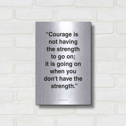 Luxe Metal Art 'Courage' by Design Fabrikken, Metal Wall Art,12x16