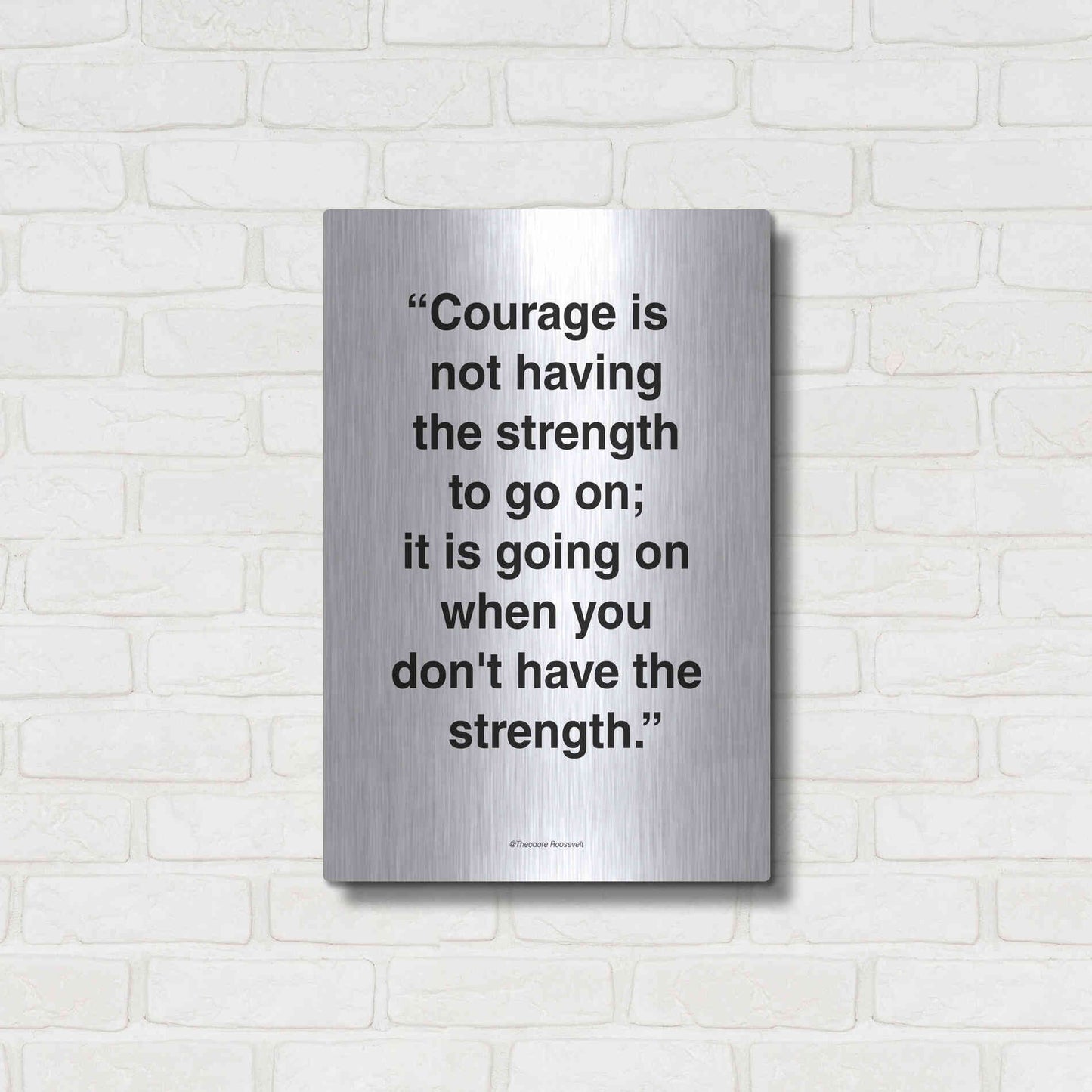 Luxe Metal Art 'Courage' by Design Fabrikken, Metal Wall Art,16x24