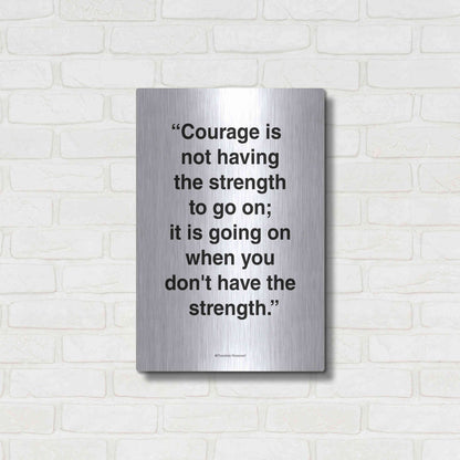 Luxe Metal Art 'Courage' by Design Fabrikken, Metal Wall Art,16x24