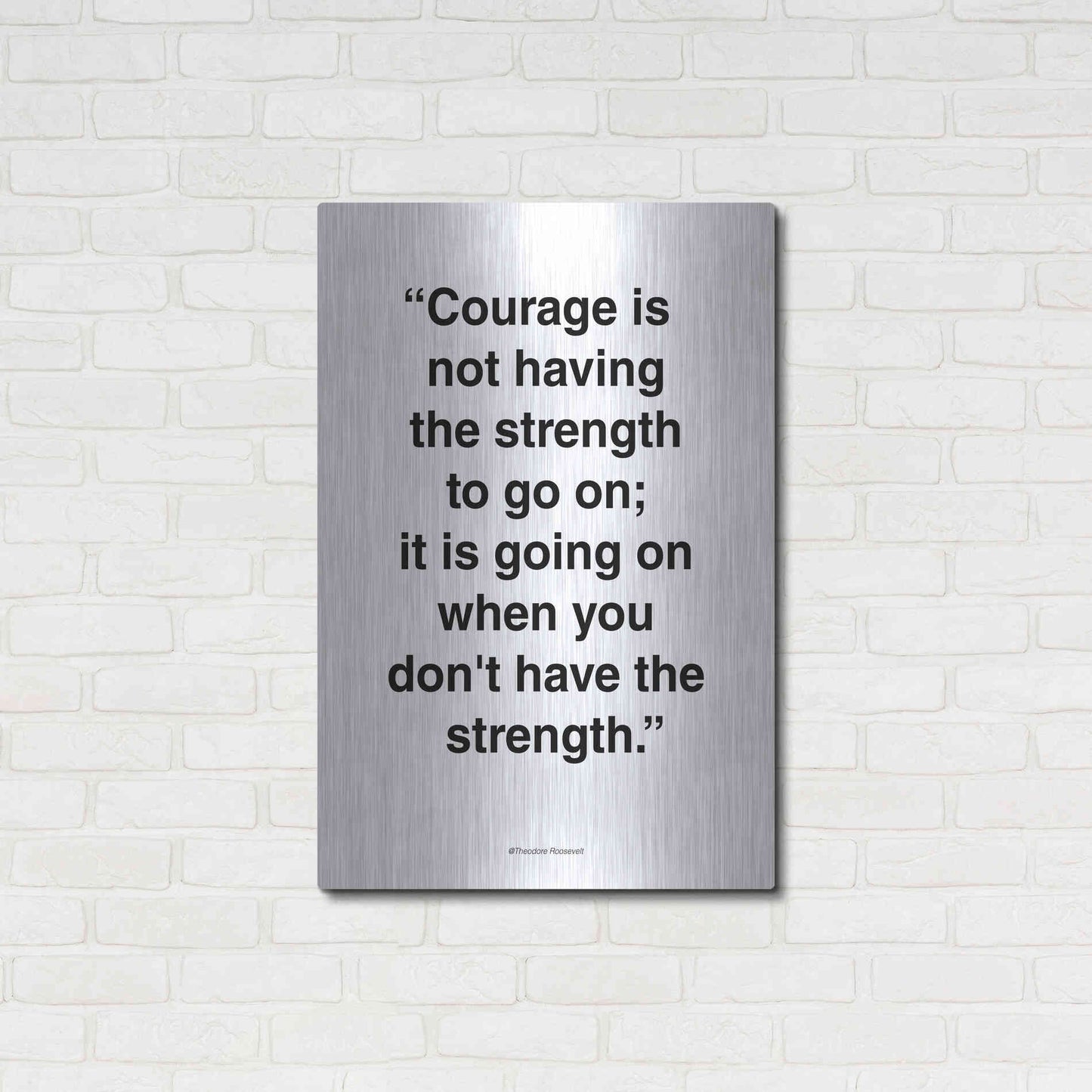 Luxe Metal Art 'Courage' by Design Fabrikken, Metal Wall Art,24x36