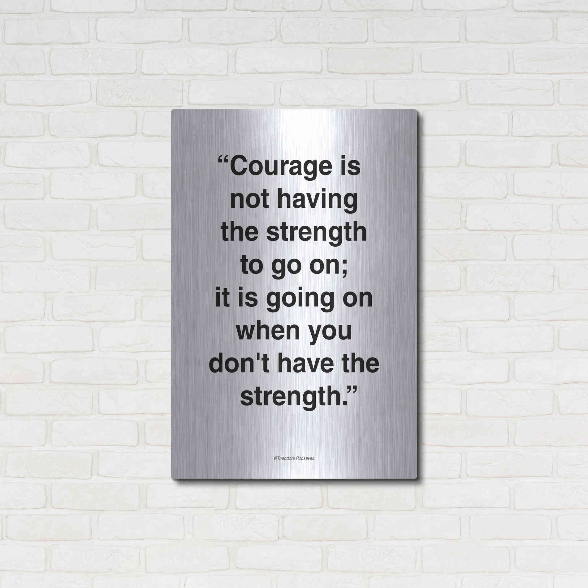 Luxe Metal Art 'Courage' by Design Fabrikken, Metal Wall Art,24x36