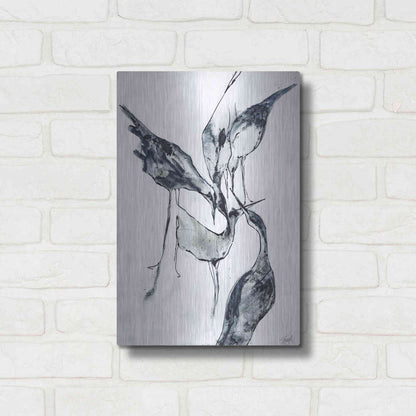 Luxe Metal Art 'Crane 2' by Design Fabrikken, Metal Wall Art,12x16