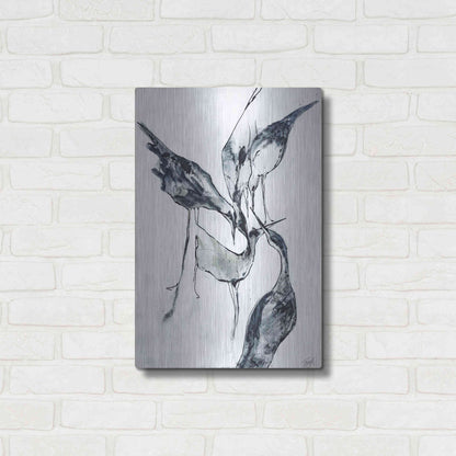 Luxe Metal Art 'Crane 2' by Design Fabrikken, Metal Wall Art,16x24