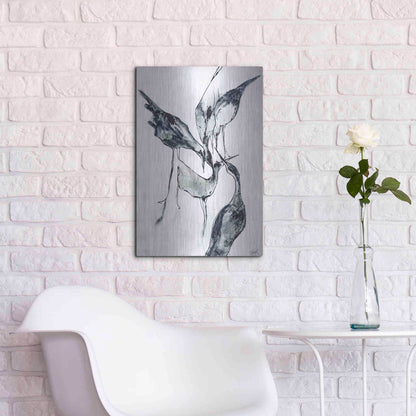 Luxe Metal Art 'Crane 2' by Design Fabrikken, Metal Wall Art,16x24