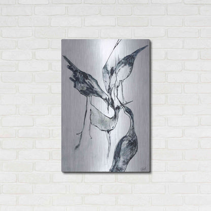 Luxe Metal Art 'Crane 2' by Design Fabrikken, Metal Wall Art,24x36