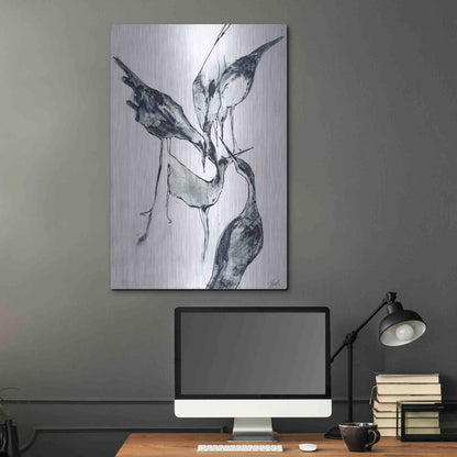 Luxe Metal Art 'Crane 2' by Design Fabrikken, Metal Wall Art,24x36