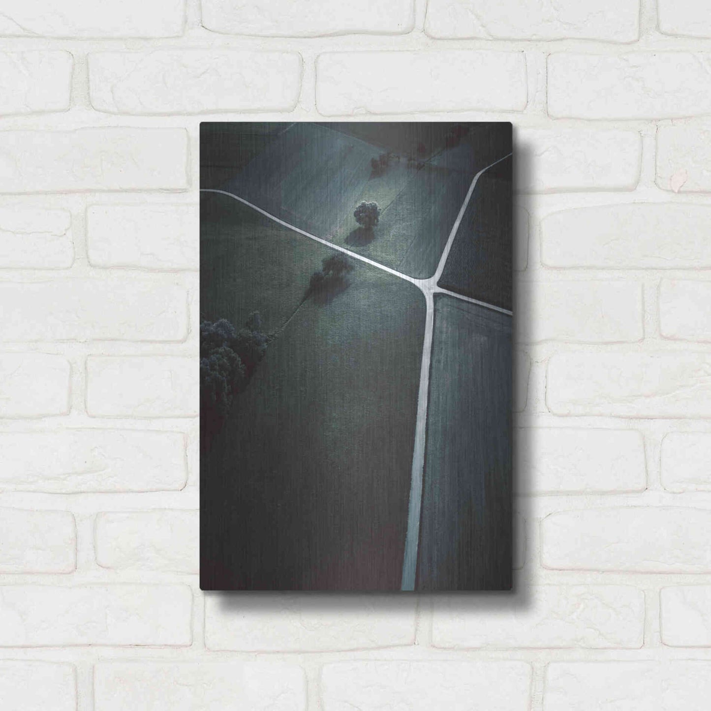 Luxe Metal Art 'Crossroads' by Design Fabrikken, Metal Wall Art,12x16