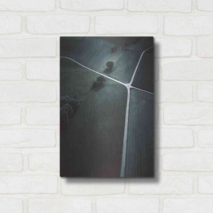 Luxe Metal Art 'Crossroads' by Design Fabrikken, Metal Wall Art,12x16