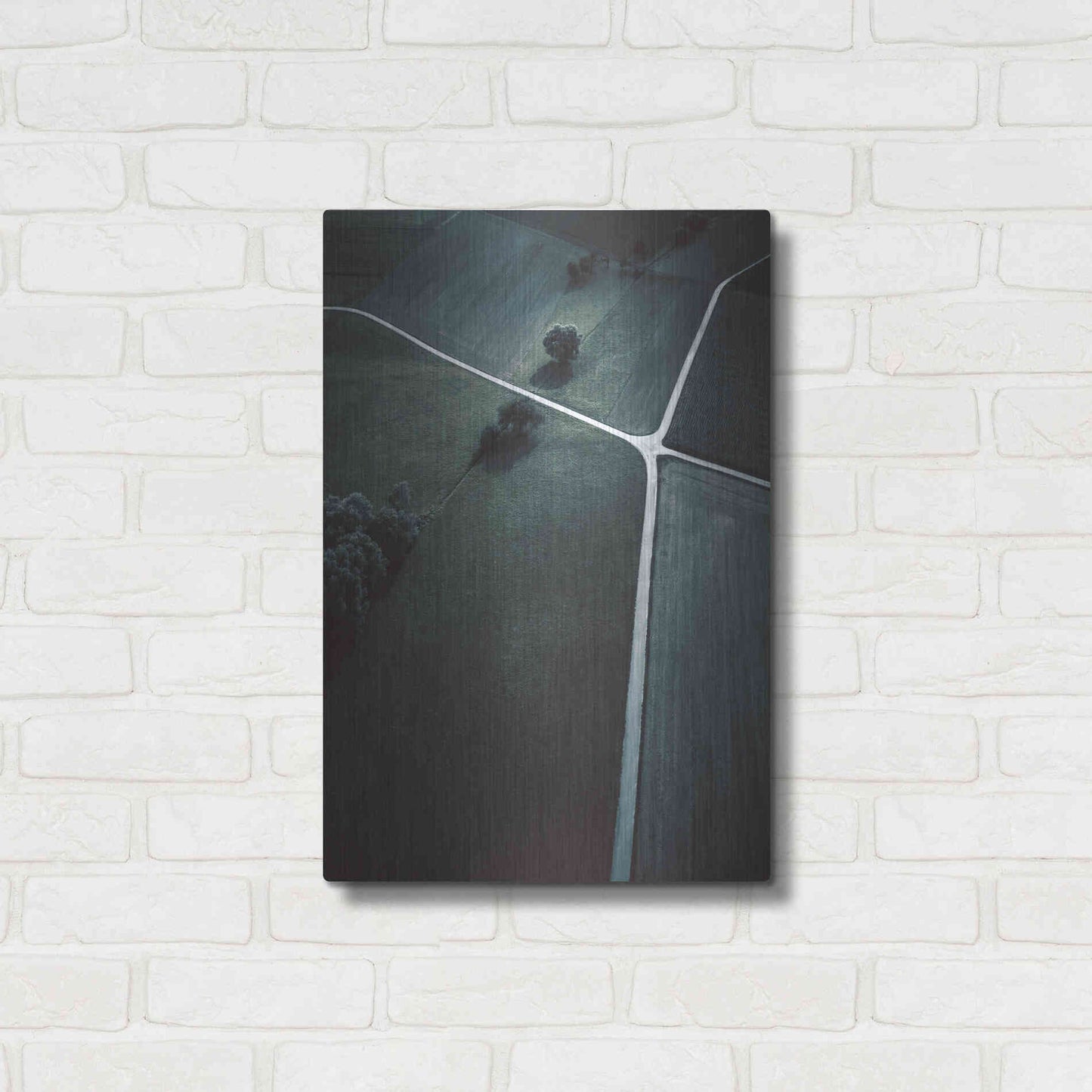 Luxe Metal Art 'Crossroads' by Design Fabrikken, Metal Wall Art,16x24