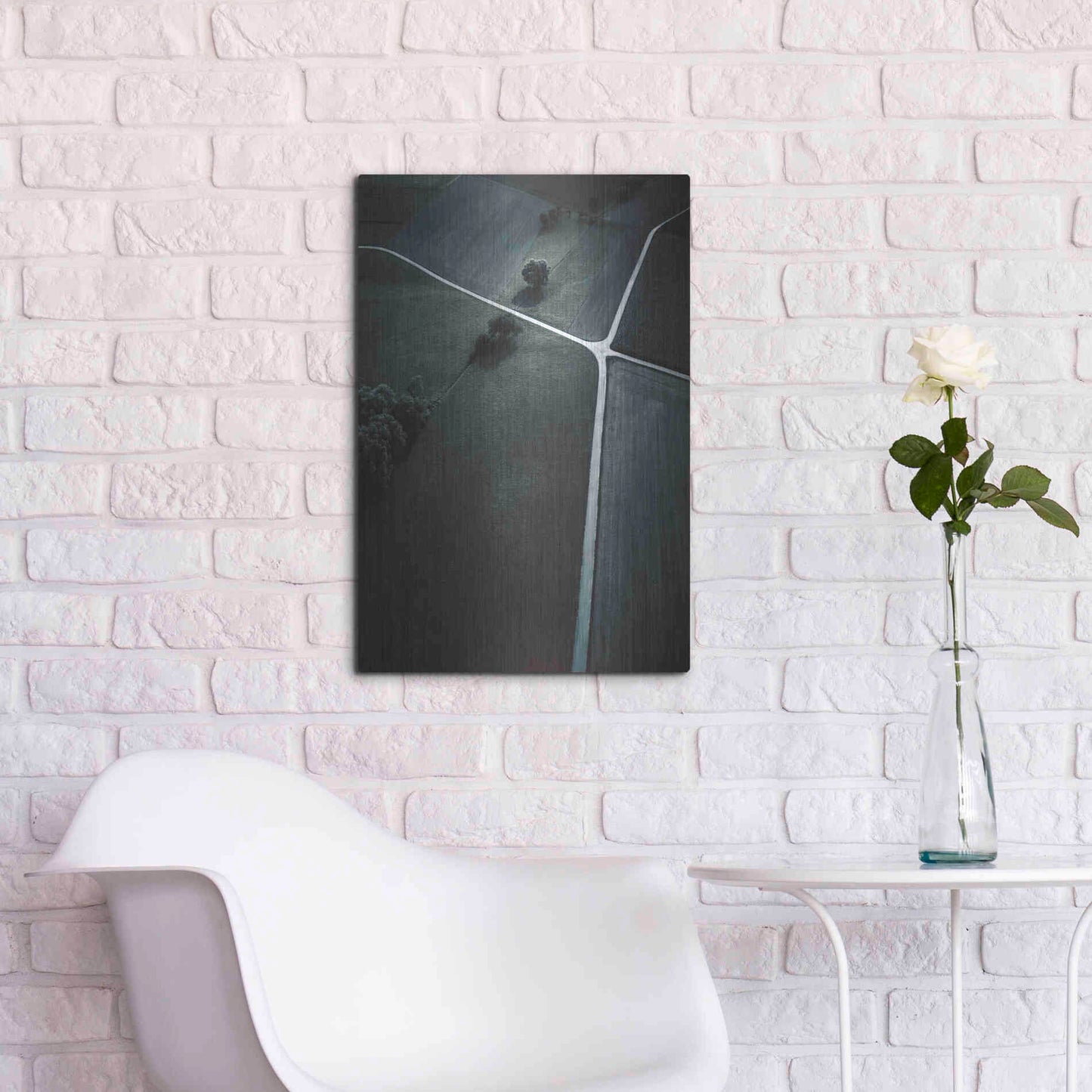 Luxe Metal Art 'Crossroads' by Design Fabrikken, Metal Wall Art,16x24