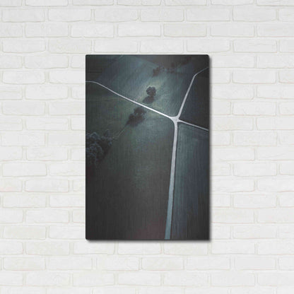 Luxe Metal Art 'Crossroads' by Design Fabrikken, Metal Wall Art,24x36