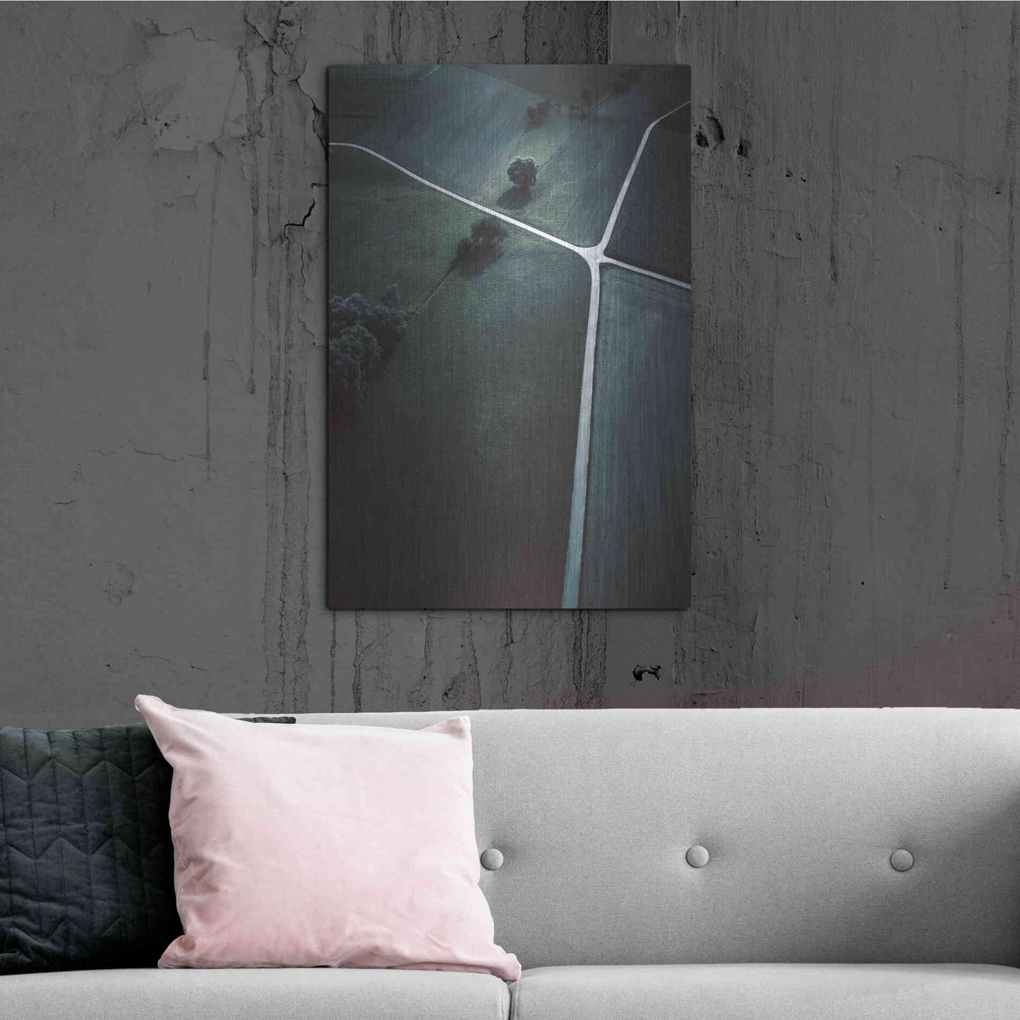 Luxe Metal Art 'Crossroads' by Design Fabrikken, Metal Wall Art,24x36