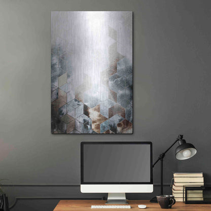 Luxe Metal Art 'Cubes Magic' by Design Fabrikken, Metal Wall Art,24x36