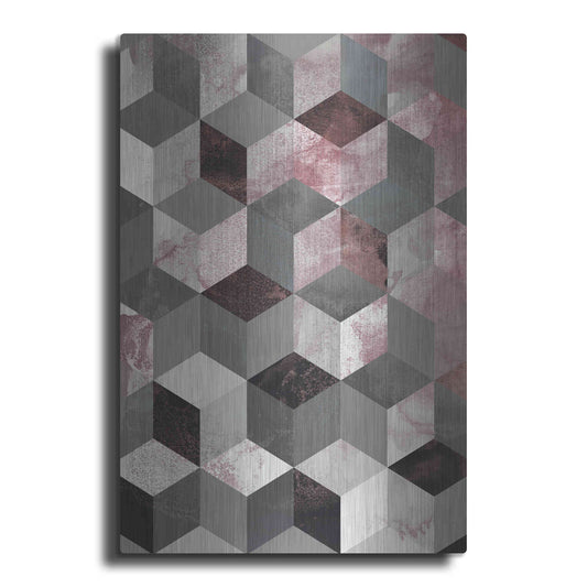 Luxe Metal Art 'Cubes Rose' by Design Fabrikken, Metal Wall Art